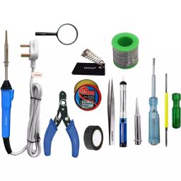 Fadman Beginner Basic 12 In 1 Blue Soldering Iron Kit 25 W Corded Flat Copper, Iron & Nickle Tip-10