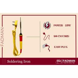 Fadman 10 In 1 Electronic Solution Intermediate Flat 20 mm Tip Copper & Iron 25 W Full Yellow & Red image 2