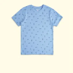 Pantaloons Junior Baby Blue Cotton Printed T-Shirt-picture-26