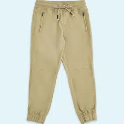 Pantaloons Junior Beige Cotton Regular Fit Joggers-picture-20