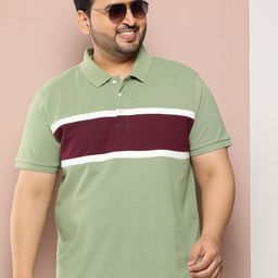 Sztori Men Striped Polo Collar Bio Finish Pure Cotton Golf T-shirt-image-84