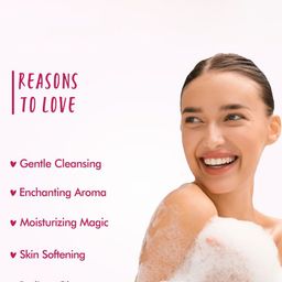 The Love Co Cherry Blossom, Calm & Soothe, Warm Vanilla & Oud Accord Shower Gel -50ml Each image 3