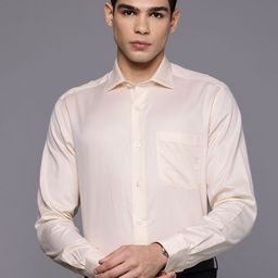 Louis Philippe Classic Ethnic Motifs Self Design Pure Cotton Formal Shirt-picture-24