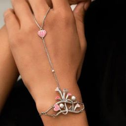 Shaya 92.5 Sterling Silver For the Love of Learning Heart Bracelet for Women-image-82