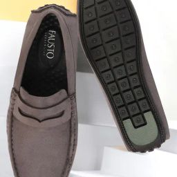 Fausto Men's Grey Casual Loafers-image-95