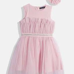 Allen Solly Junior Embellished Net Fit & Flare Dress-picture-48