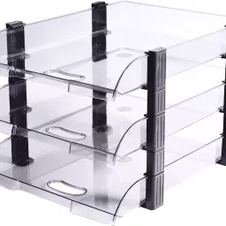 Omega 1758/U3 Unbreakable Executive File Tray (Set of 3 Tray) Clear-43