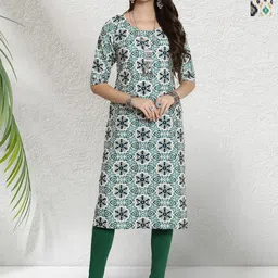 HERE&NOW Women Ethnic Motifs Printed Crepe Kurta Pack of 2-image-70