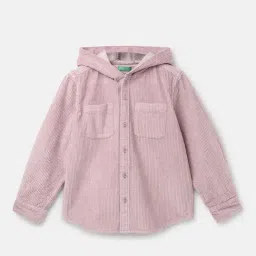 United Colors of Benetton Kids Boy's Regular Fit Hooded Neck Ribbed Shacket-picture-35