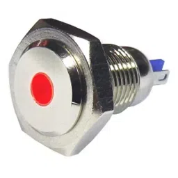 RS PRO Red Panel Mount Indicator 24 V, Mounting Hole Size 12 mm, Termination Type Lead Wires, IP Rating IP67, Model No 8200586-12