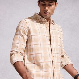 WROGN Checked Pure Cotton Casual Shirt-image-80