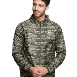 Wildcraft Olive Green Regular Fit Camouflage Jacket-picture-1