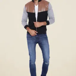 Campus Sutra Black Solid Jacket-43
