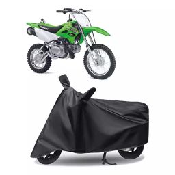 Auto Pearl Polyester Two Wheeler Cover for Kawasaki KLX 110 (Grey)-image-91