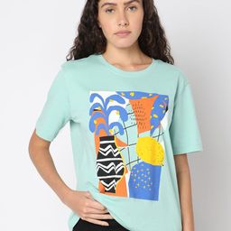 Vero Moda Women Printed Drop-Shoulder Sleeves T-shirt-picture-24