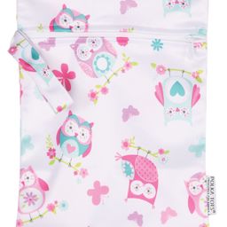 POLKA TOTS Waterproof & Reusable Wet Dry Diaper Bag with Zipper for Travel Toiletries (30 x 40 CM Owl)-image-80