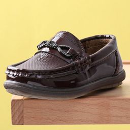 Cute Walk by Babyhug Slip On Party Wear Shoes - Coffee-image-35