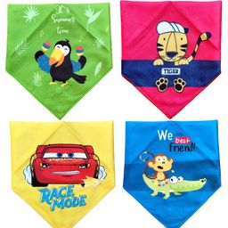 DOMENICO Colorful Bandana Drool Bibs 100% Cotton Double Layer Adjustable (Colour & Print May Vary)-image-26
