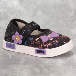 Lil Lollipop Abstract Foil Printed Bellies  - Black-image-69