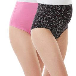 Bella Mama Cotton Elastane High Coverage Printed Panty Pack of 2 (Colour May Vary)-image-72