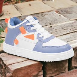 Lil Lollipop Colour Block With Lace Tie Up Shoes - Blue-image-40