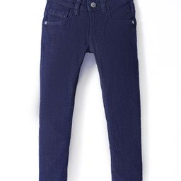 UCB Woven Full Length Solid Colored Denim Jeans - Navy Blue-image-50