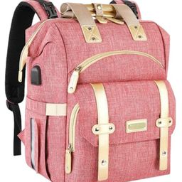 StarAndDaisy Diaper Bag/Backpacks for Mother Maternity Bags for Baby with Multi Compartments & 2 Insulated Bottle Pocket Stylish Waterproof & Travel-Friendly Lightweight - Pink-image-46