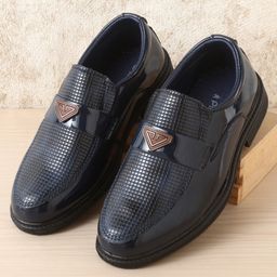 Pine Kids Solid Coloured Formal & Party Wear Shoes - Navy Blue-image-97