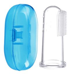 Numum Baby Silicone Soft Bristles Finger Brush Blue (Color and design may vary)-22