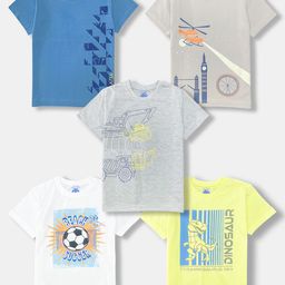 YUV Boys Selection Of 5 Printed Round Neck T-shirt-picture-47