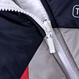 Babyhug Full Sleeves Jacket Color Block Print- Multicolor image 3