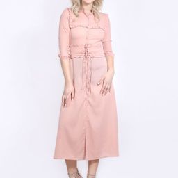 DELIS Georgette Fit & Flare Midi Dress-image-83