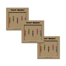 Comet Busters Set of 3 Handcrafted Reusable Traditional Designer Bindis - 011-88