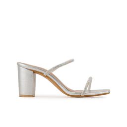 ZENVO Embellished Open Toe Block Heel Pumps image 5