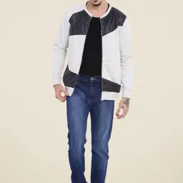 Campus Sutra Off White Quilted Jacket-13