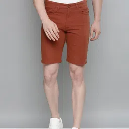 The Indian Garage Co Men Rust Slim Fit Chino Shorts-image-73