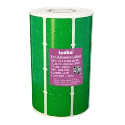 Tudko 25x25 mm 80 GSM 4 UP Self Adhesive Paper Label Green-image-67