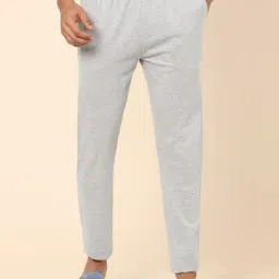 Ajile By Pantaloons Light Grey Melange Cotton Regular Fit Lounge Pants-image-80