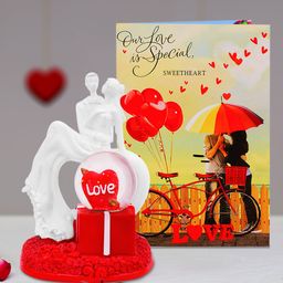 Archies Multicoloured Couple Figurine with Greeting Card-image-24