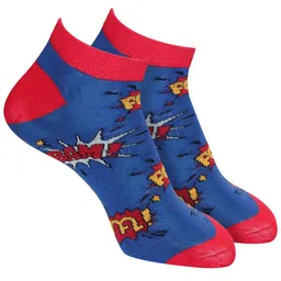 Man Arden Men Navy Blue & Red Patterned Ankle-Length Socks-22