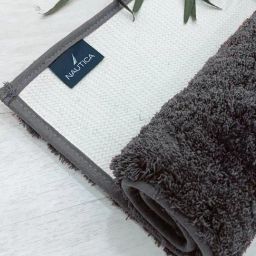 Nautica Grey 2700 GSM Polyester Anti Slip Medium Bath Mat - Set of 2-21