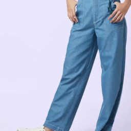 YU by Pantaloons Blue Mid Rise Flared Jeans-picture-41