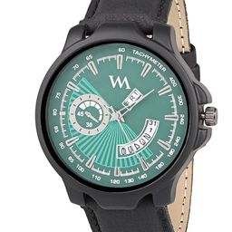 WM Men Green Leather Analogue Watch AWC-022-image-28