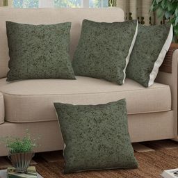 Story@home Grey Set of 4 Abstract Square Cushion Covers-18