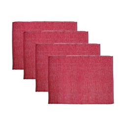PRAKARTIK 5-Pcs Red Cotton Table Placemats with Table Runner image 4