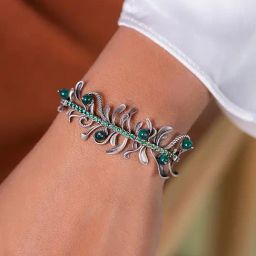 Shaya 92.5 Sterling Silver Unwrap Oxidized Bracelet for Women-image-71