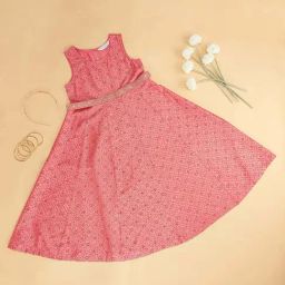 Akkriti by Pantaloons Kids Coral Printed Dress-image-54