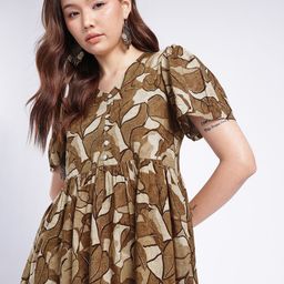 Anouk Rustic Abstract Printed A-Line Kurti-image-5