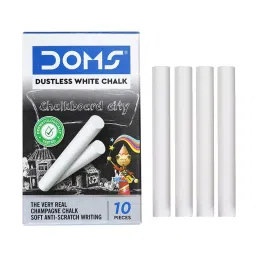 Doms Non-Toxic White Dustless Chalk, 3486 (Pack of 1 Box)-22