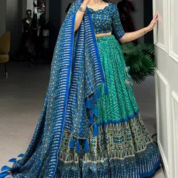 Aika Printed Ready to Wear Lehenga & Unstitched Blouse With Dupatta-picture-38